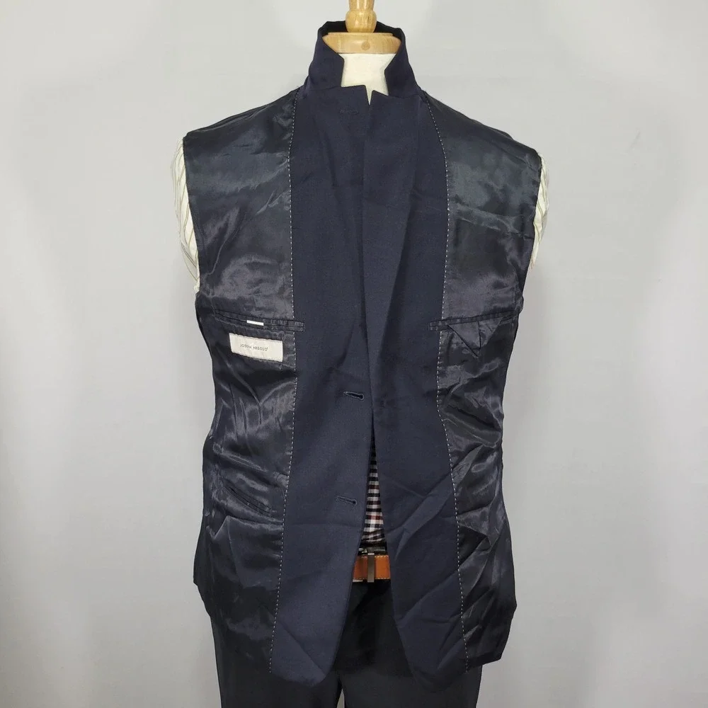 Joseph Abboud Men's‎ Sport Coat Blazer Two Button Navy Twill Wool Size 40S